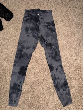 lululemon athletica Dark Gray Tie-Dye Leggings
